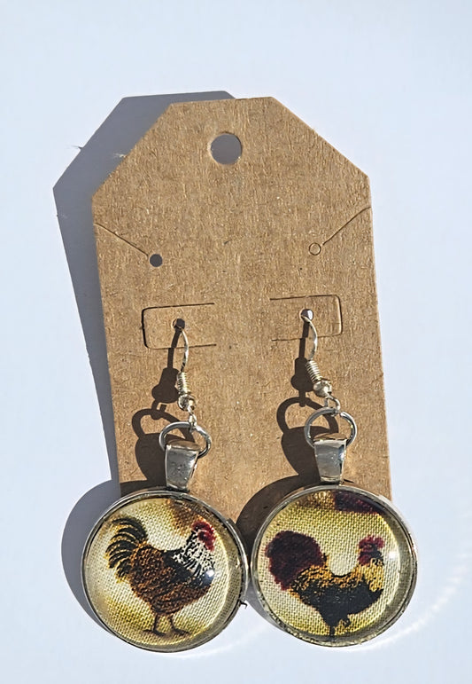 Rooster earrings